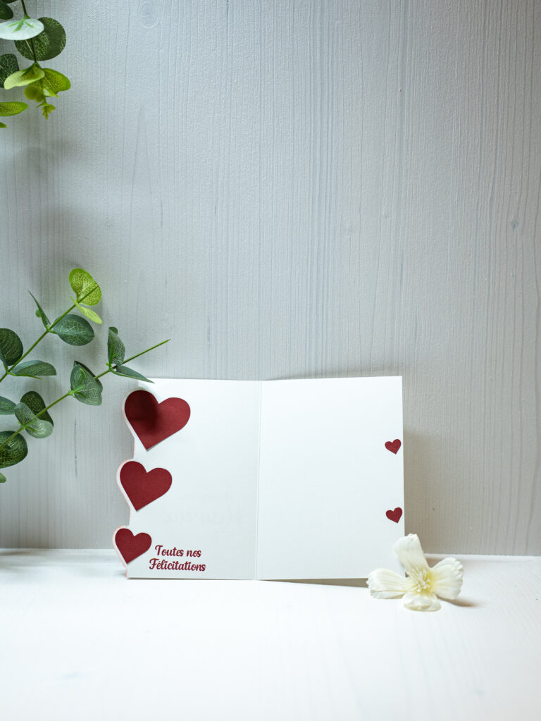 Carte de félicitations mariage Cyntia Créations — modèle éternité