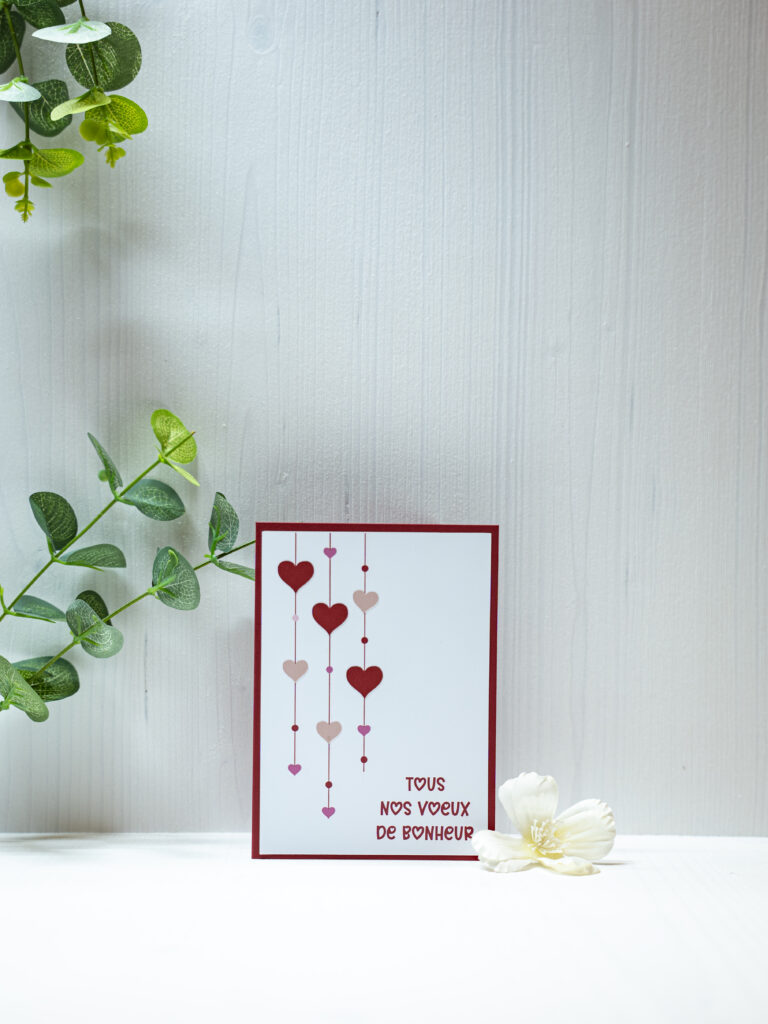 Carte de félicitations mariage Cyntia Créations — modèle bonheur