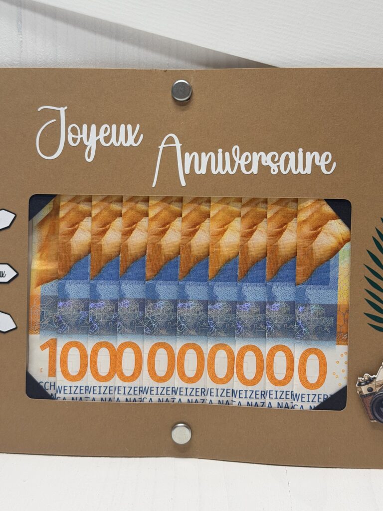 Carte cadeau Double Bonheur Cyntia Créations — version anniversaire