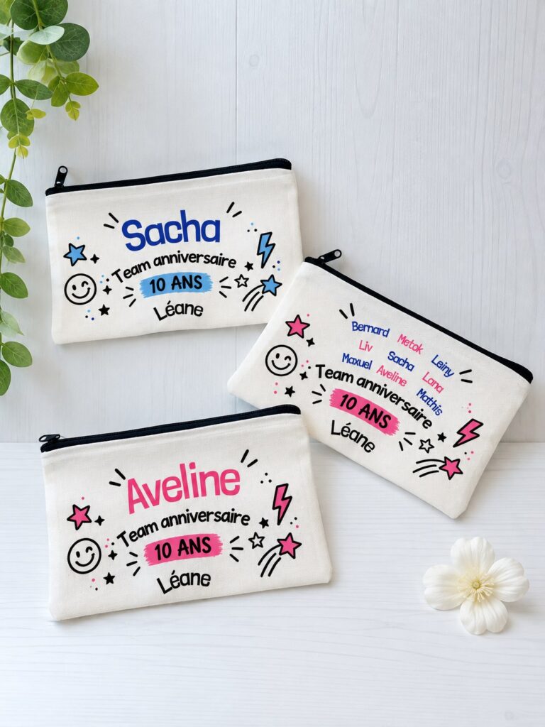 Création sur mesure Cyntia Créations — pochettes d’anniversaire