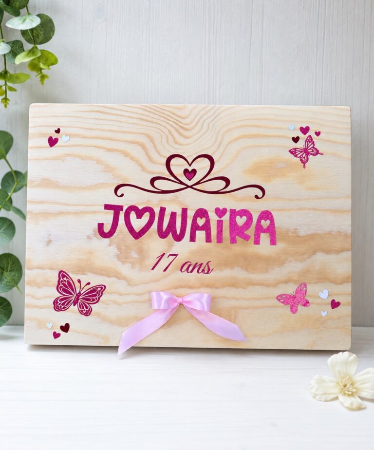 Création sur mesure Cyntia Créations — coffret d’anniversaire