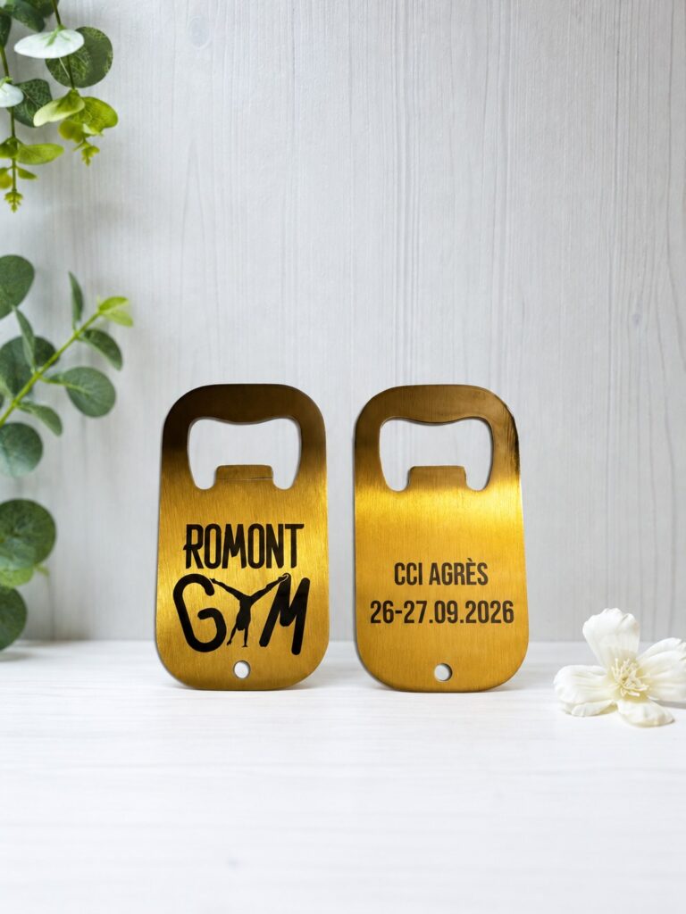 Création sur mesure Cyntia Créations — décapsuleurs romont-gym