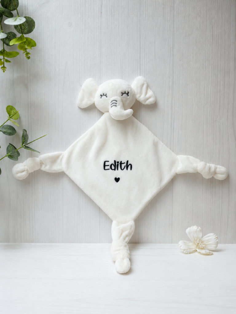 Doudou éléphant personnalisé — Cyntia Créations