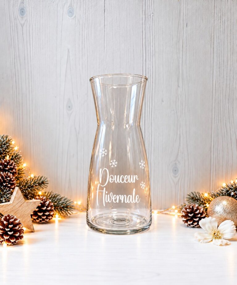 Carafe à eau ou vase « Douceur Hivernale » — Cyntia Créations